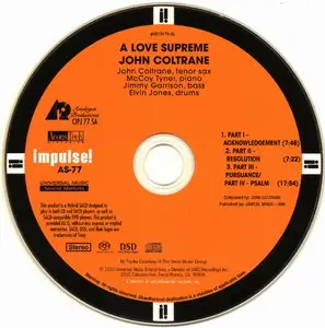 John Coltrane - A Love Supreme (1965) [Analogue Productions SACD Remastered 2010]