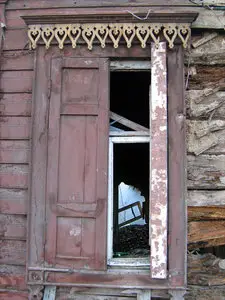 Empty and destroyed houses