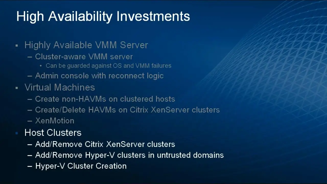 System Center 2012: Virtual Machine Manager (VMM)