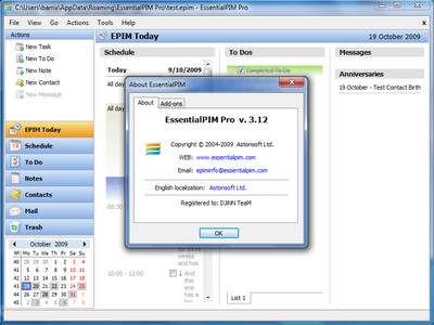 EssentialPIM Pro Portable v3.12 Multilingual