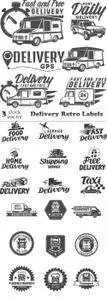 Vectors - Delivery Retro Labels