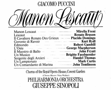 Giacomo Puccini - Manon Lescaut
