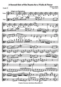 BlakeB - A Second Sett of Six Duetts for a Violin &amp; Tenor: No. 4