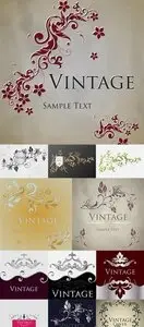 Stock: Vintage floral frame. Element for design