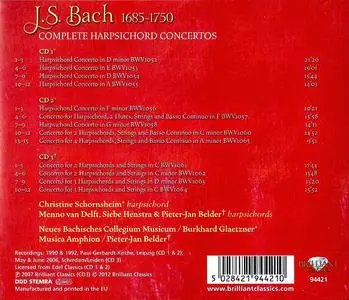 Christine Schornsheim, Pieter-Jan Belder - J.S. Bach: Harpsichord Concertos (2012)