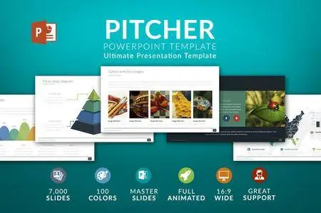 CreativeMarket - Pitcher Powerpoint template