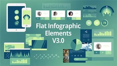 Flat Infographic Elements V3.0 - After Effects Project (Videohive)