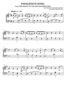 Papageno's Song (from Amadeus) (arr. Phillip Keveren) - Emanuel Schikaneder, Wolfgang Amadeus Mozart (Easy Piano)
