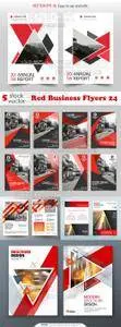 Vectors - Red Business Flyers 24