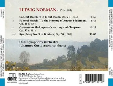 Johannes Gustavsson, Oulu Symphony Orchestra - Ludvig Norman: Symphony No.3; Overtures (2022)