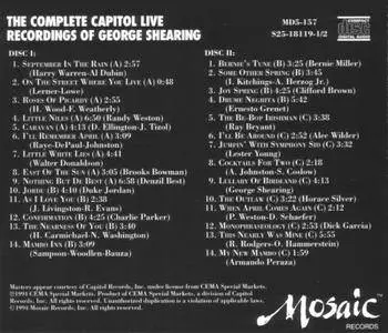 George Shearing - Complete Capitol Live Recordings (1994) [5CD Box Set] Repost