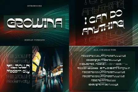 Growina | Display Typeface Font