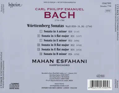 Mahan Esfahani - Carl Philipp Emanuel Bach: Württemberg Sonatas (2014)