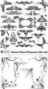 Vectors - Ornate Floral Elements (Set 15)