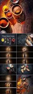Stock Photo - Food & Drinks on Black Backgrounds
