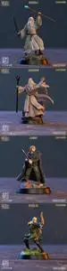 Clay Cyanide Miniatures - Gandalf and Saruman and Samwise and Legolas