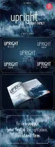 Upright font family