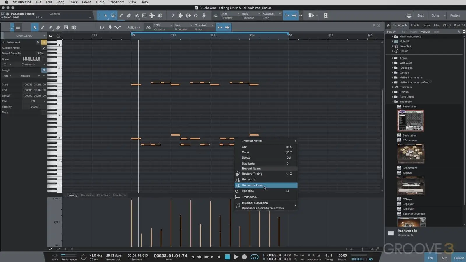 Groove3 - Creating Realistic MIDI Drums (2017)
