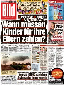 Bild Zeitung vom 13 Februar 2014