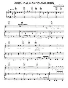 Abraham, Martin And John - Dion, Smokey Robinson (Piano-Vocal-Guitar)