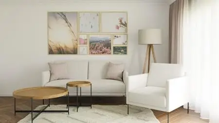 3D Visualization with Blender: Living Room Scene