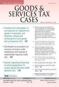 Goods & Services Tax Cases - April 24, 2018