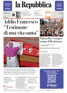 la Repubblica - 26 Aprile 2025