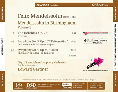 Edward Gardner, City of Birmingham Symphony Orchestra - Mendelssohn in Birmingham, Vol.1 (2014)