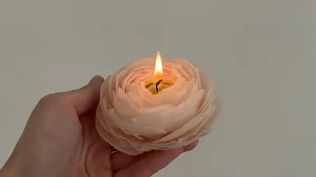 Beeswax "Ranunculus" Flower Candle Making Online Course