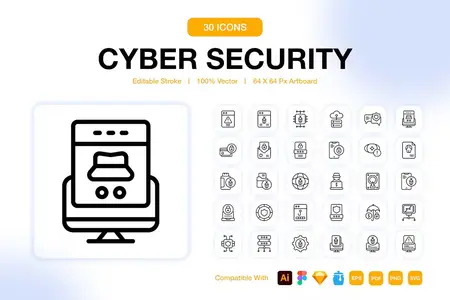 EE - Cyber Security Icons Pack TEE6L4F