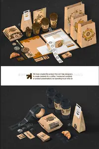 GraphicRiver - Coffee Cafe Branding Identity Mockup