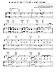 Every teardrop is a waterfall - Coldplay (Piano-Vocal-Guitar)