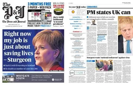 The Press and Journal Aberdeenshire – March 20, 2020