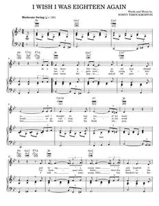 I Wish I Was Eighteen Again - George Burns (Piano-Vocal-Guitar)
