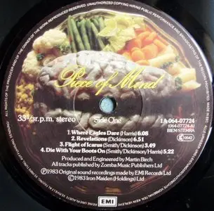 Iron Maiden - Piece Of Mind (1983) EMI Records - Vinyl Rip  24bit/96kHz