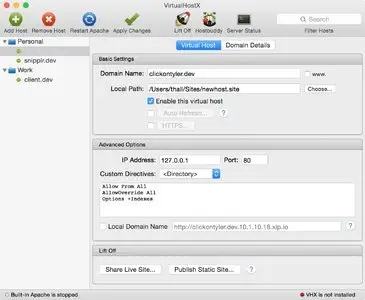 VirtualHostX 6.0.4 Mac OS X