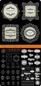 Calligraphic vintage design elements vector set 5