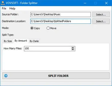 VovSoft Folder Splitter 1.2