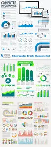 Vectors - Infographics Bright Elements Set