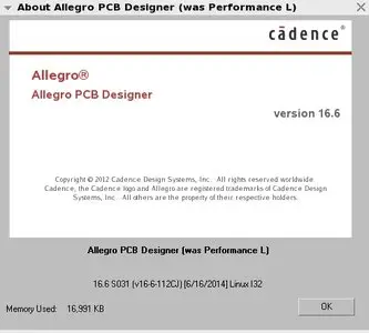 Cadence Allegro SPB 16.60.031 Linux