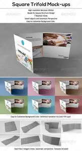 GraphicRiver Square Trifold Mockup