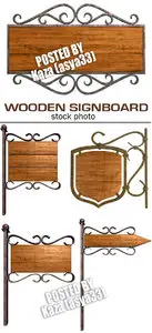 Wooden signboard