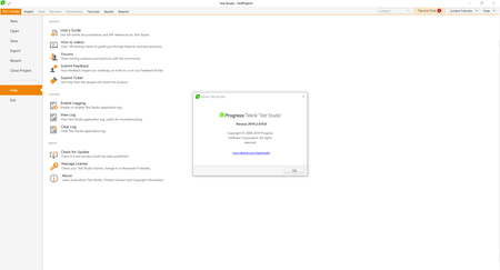 Telerik Test Studio R2 2019 (version 2019.2.619.0)