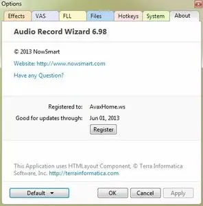 Audio Record Wizard 6.98