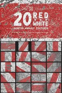 Red & White - Painted Asphalt Textures Collection