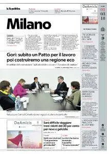 la Repubblica Milano - 1 Marzo 2018