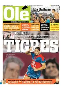 Diário Olé 16 de  Mayo de 2010  - Argentina