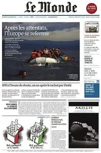 Le Monde et 2 Suppléments du Vendredi 27 Novembre 2015