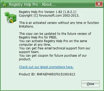 Registry Help Pro 1.82