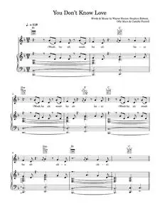 You Don't Know Love - Olly Murs feat. Travie McCoy (Piano-Vocal-Guitar (Piano Accompaniment))